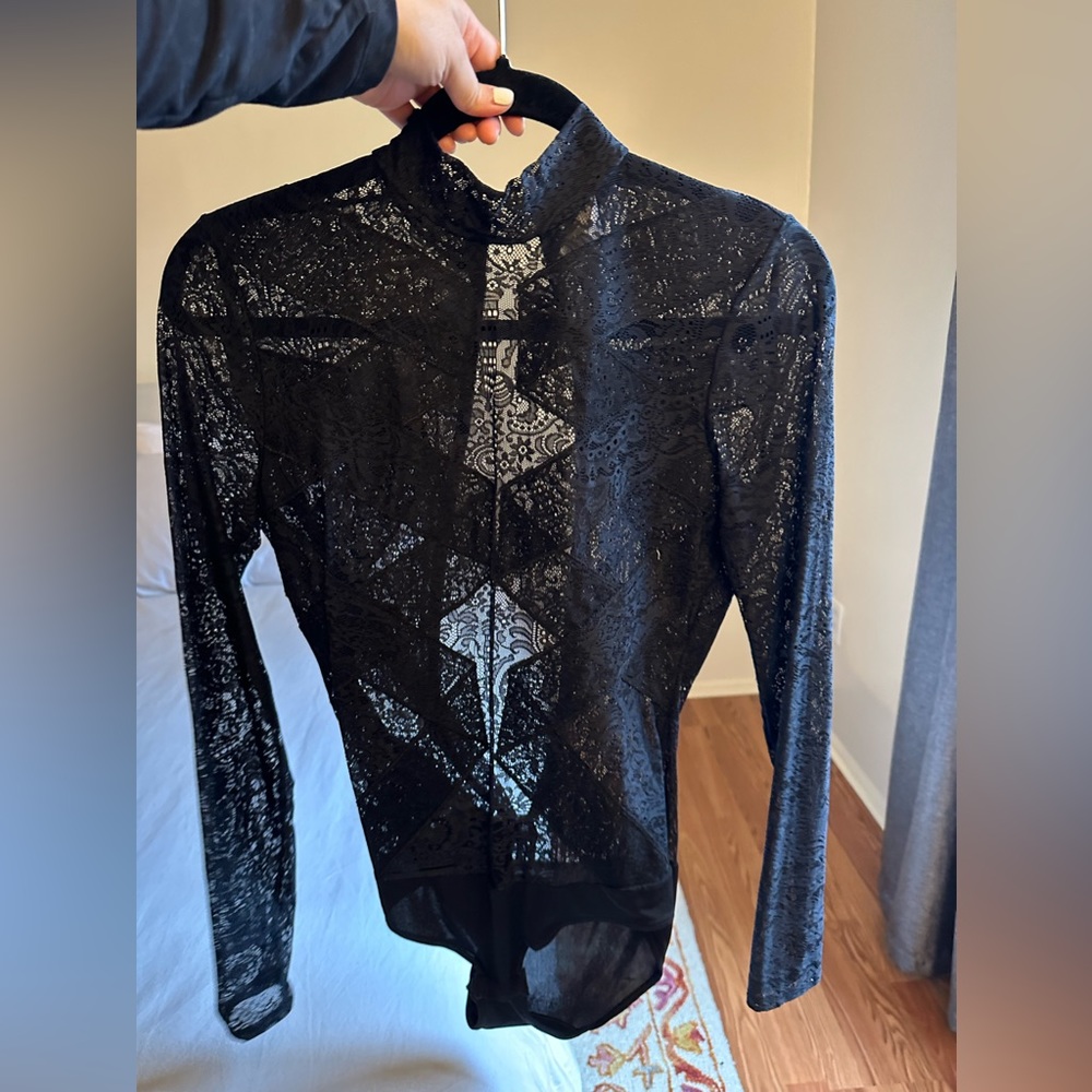 BCBG Sheer bodysuit size M
